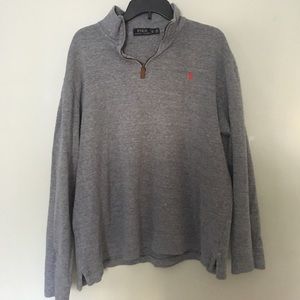 Grey 1/4 Zip Polo by Ralph Lauren Pull over