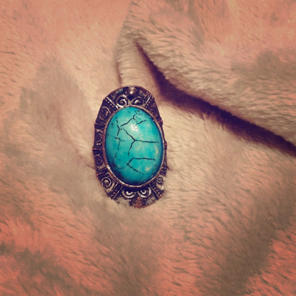 TURQUOISE style Boho Hippie ring