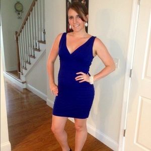 Blue Bandeu party dress