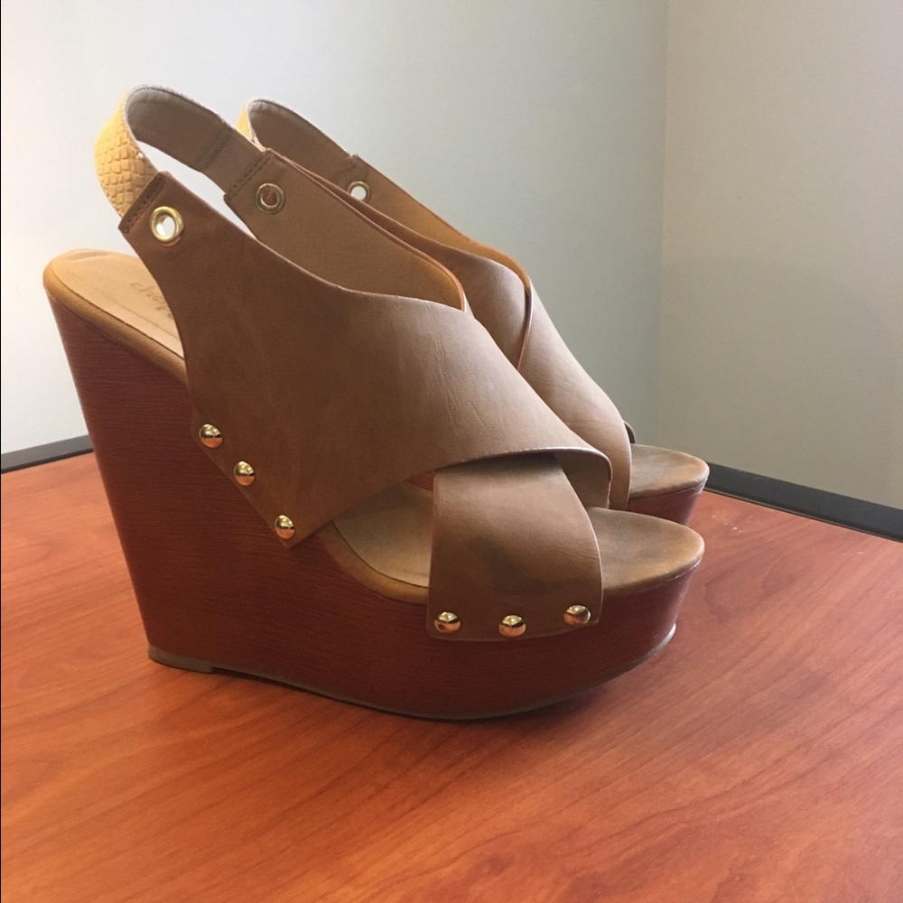 Tan Platform Wedges