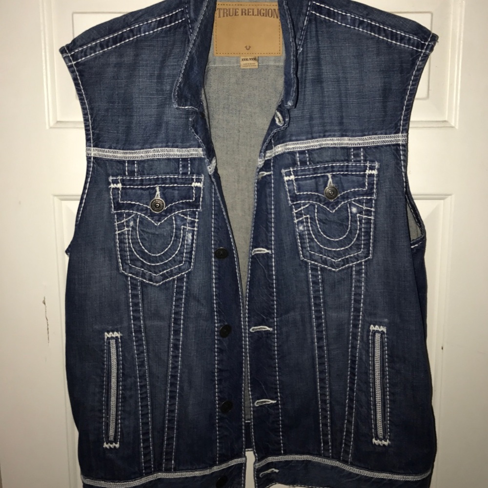 TRUE RELIGION JEAN VEST