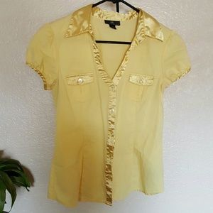 Yellow short sleeve button down