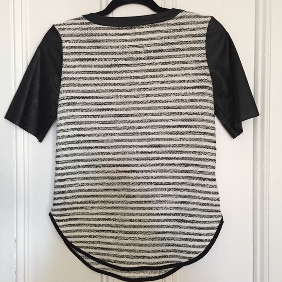 BCBG Black and White Striped Shirt - Picture 2 of 3