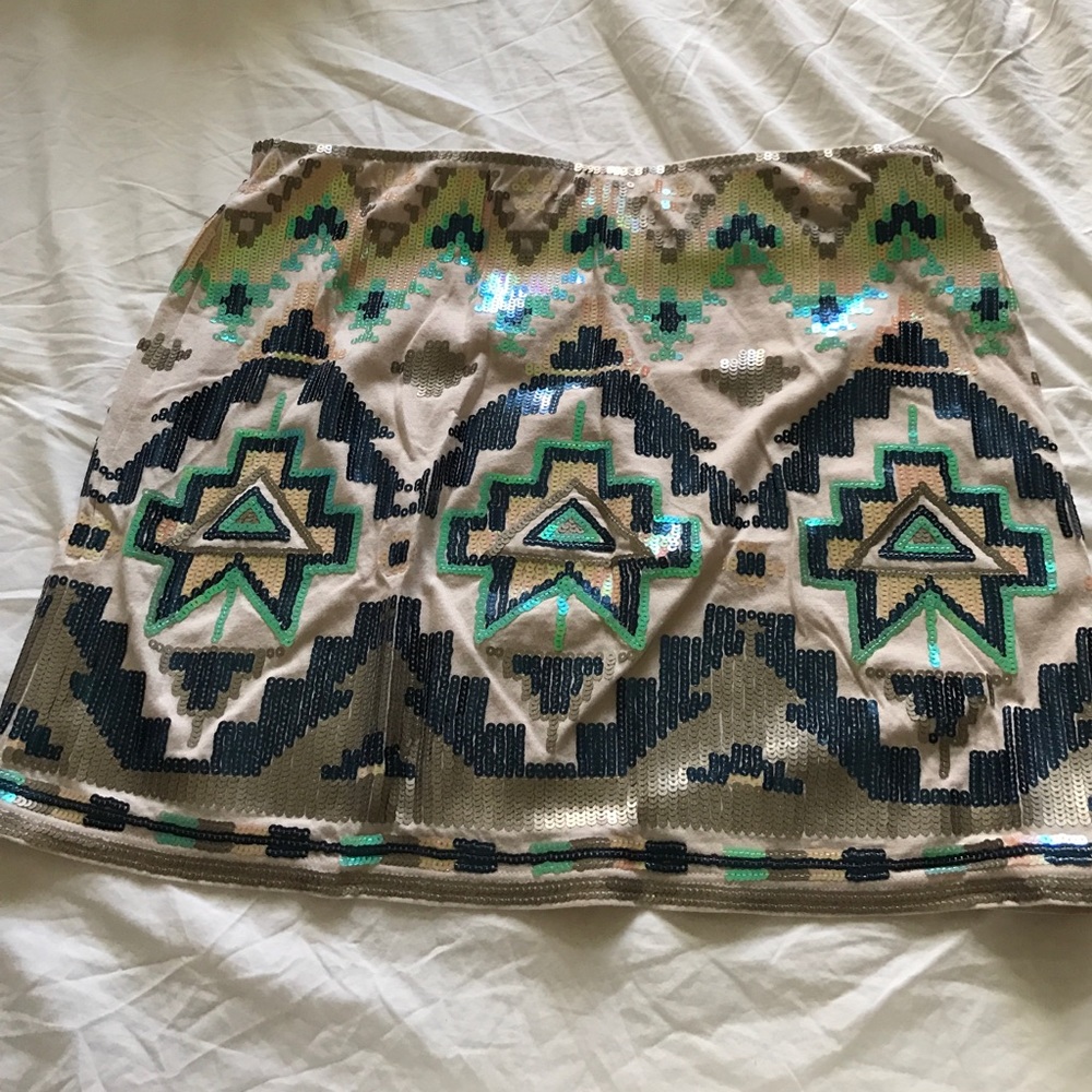 Express sequined mini skirt