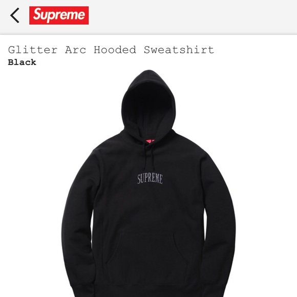 supreme glitter arc hoodie