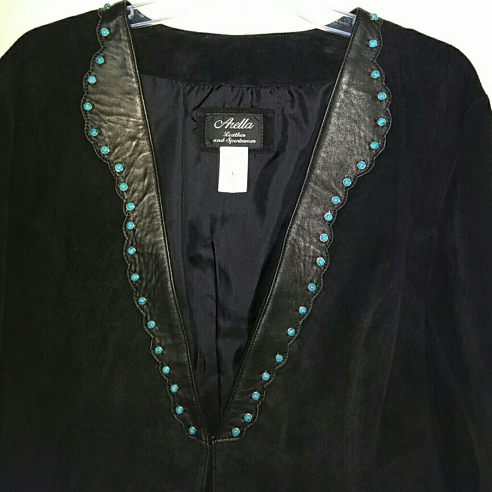 Vintage Arella Leather Blazer NWOT