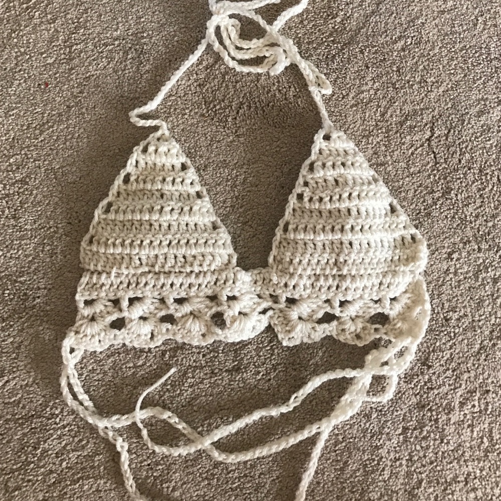 Handmade crocheted bralette