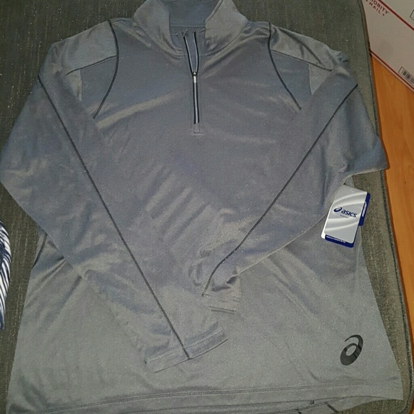 Asics Other - Asics Men's Long Sleeve Quarter Zip Top Grey
