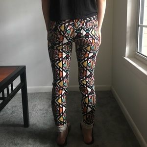 Patterned Skinny Jeans