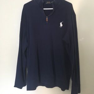 Dark Blue 1/4 Zip Pullover by Ralph Lauren