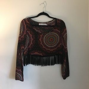 Flowy Fringe Crop Top