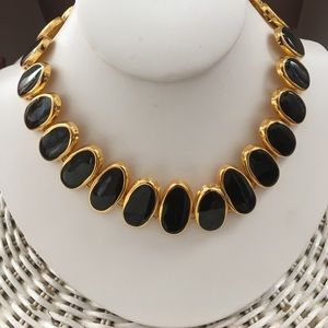 Fashion Gold/Black Necklace & Earrings