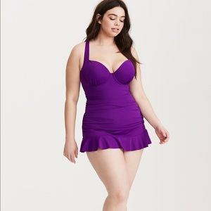 Torrid - Plus Size Purple Swimsuit One Piece Size3