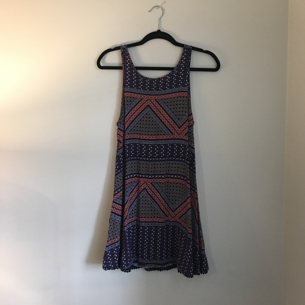 Mini Dress With Lace Up Back