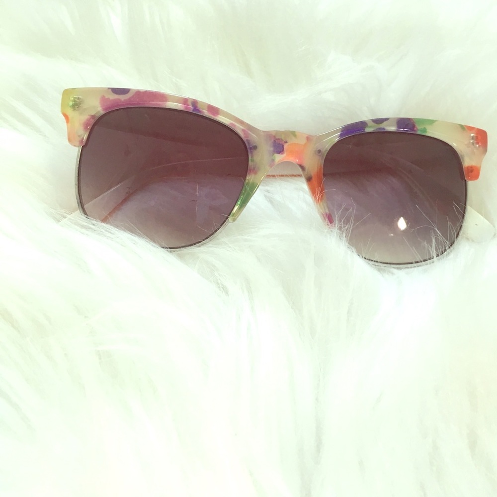 Girls multi colored glasses