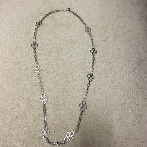 Tory Burch silver necklace.