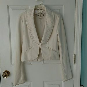 Free People lace trimmed blazer.