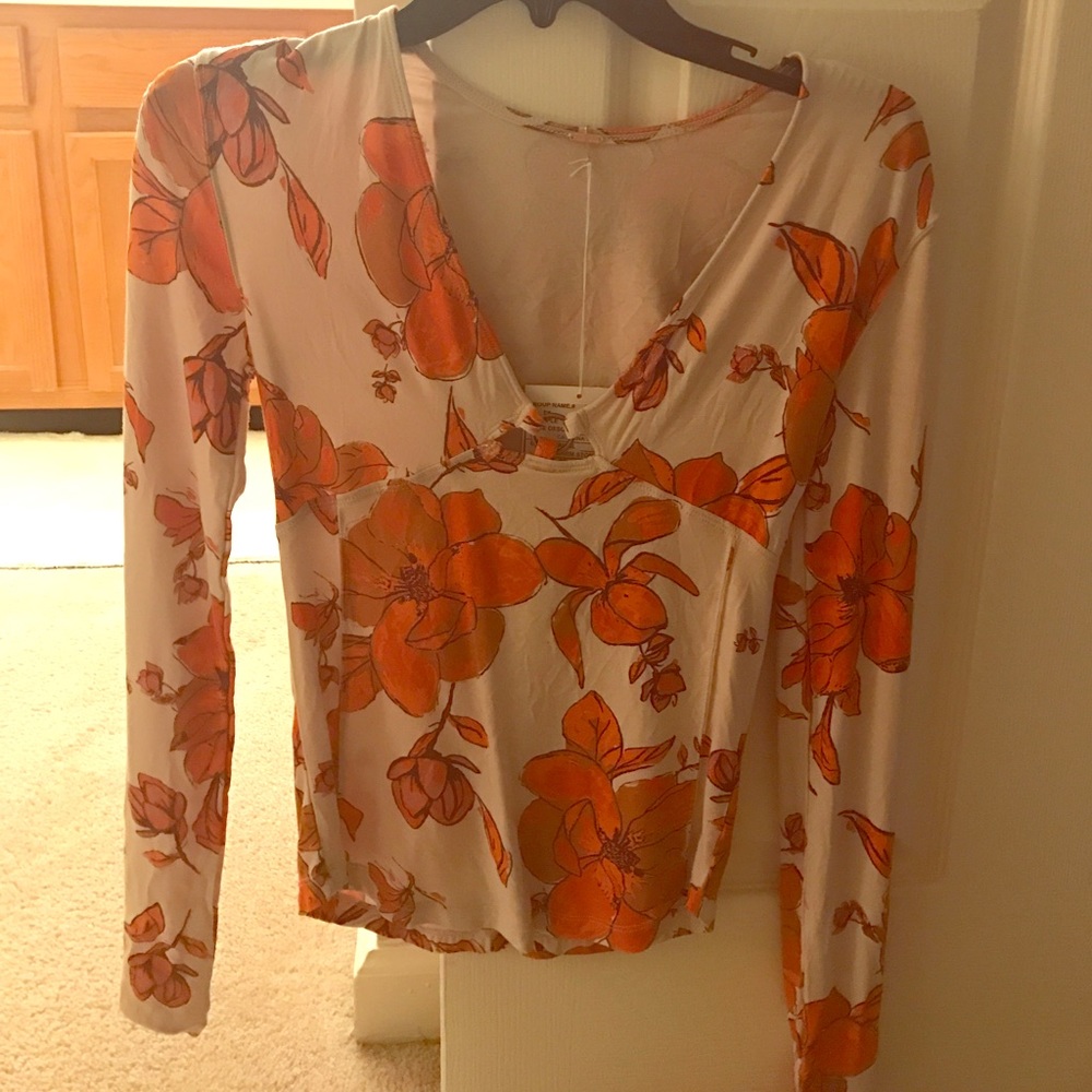 Free People Catalina Top (Warm Stone)- never worn