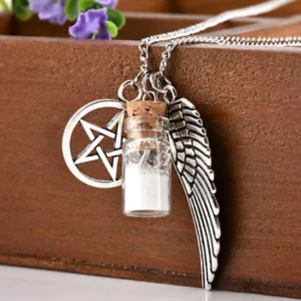 Power Protection Wiccan Bottle & Pendants Set
