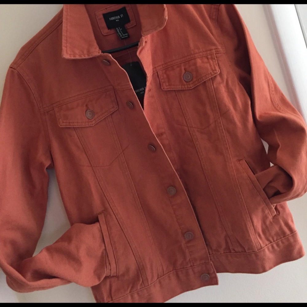 Burnt orange denim jacket