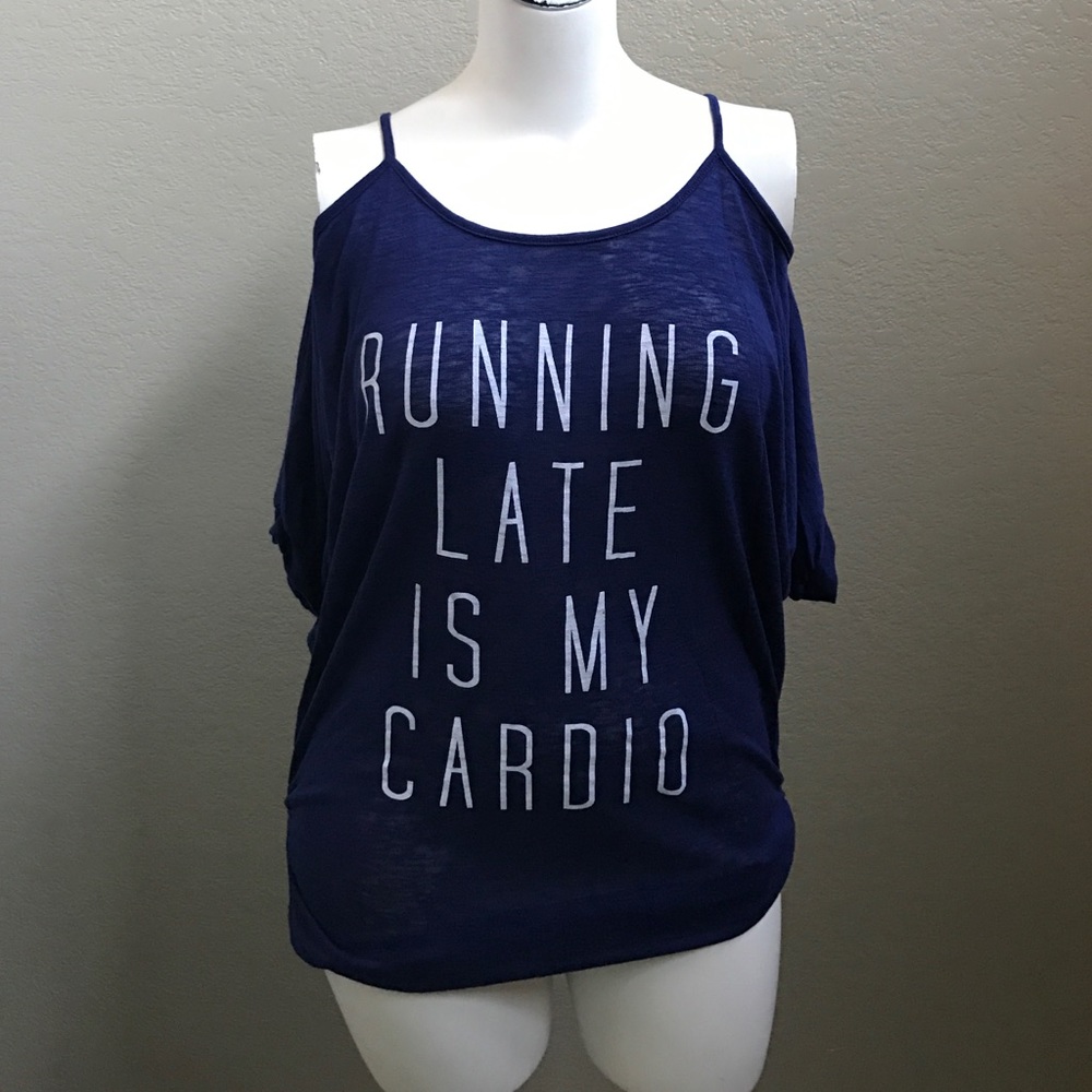 🍾HP🎉 1X left ✨COLD SHOULDER TEE - Picture 2 of 7