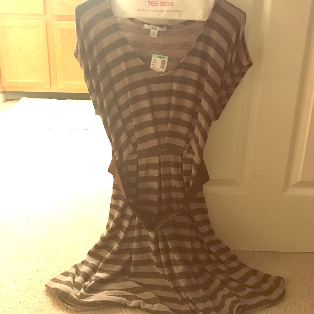 Papaya Striped Dress