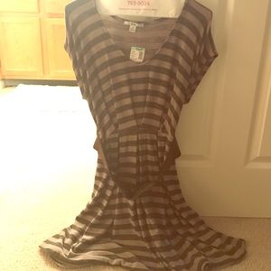 Papaya Striped Dress