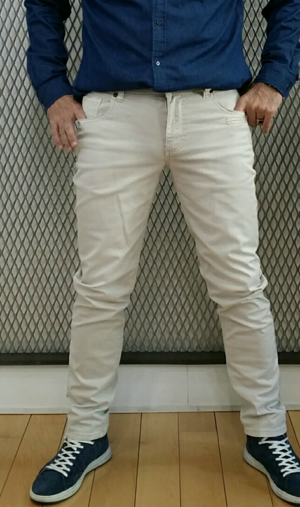 Men's stretch twill pant - light grey/stone color