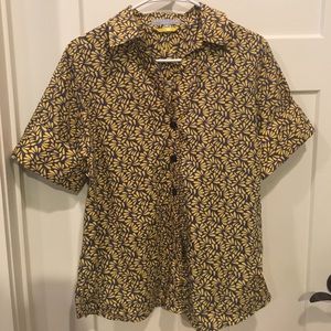 FOXCROFT Wrinkle Free Patterned Button Up