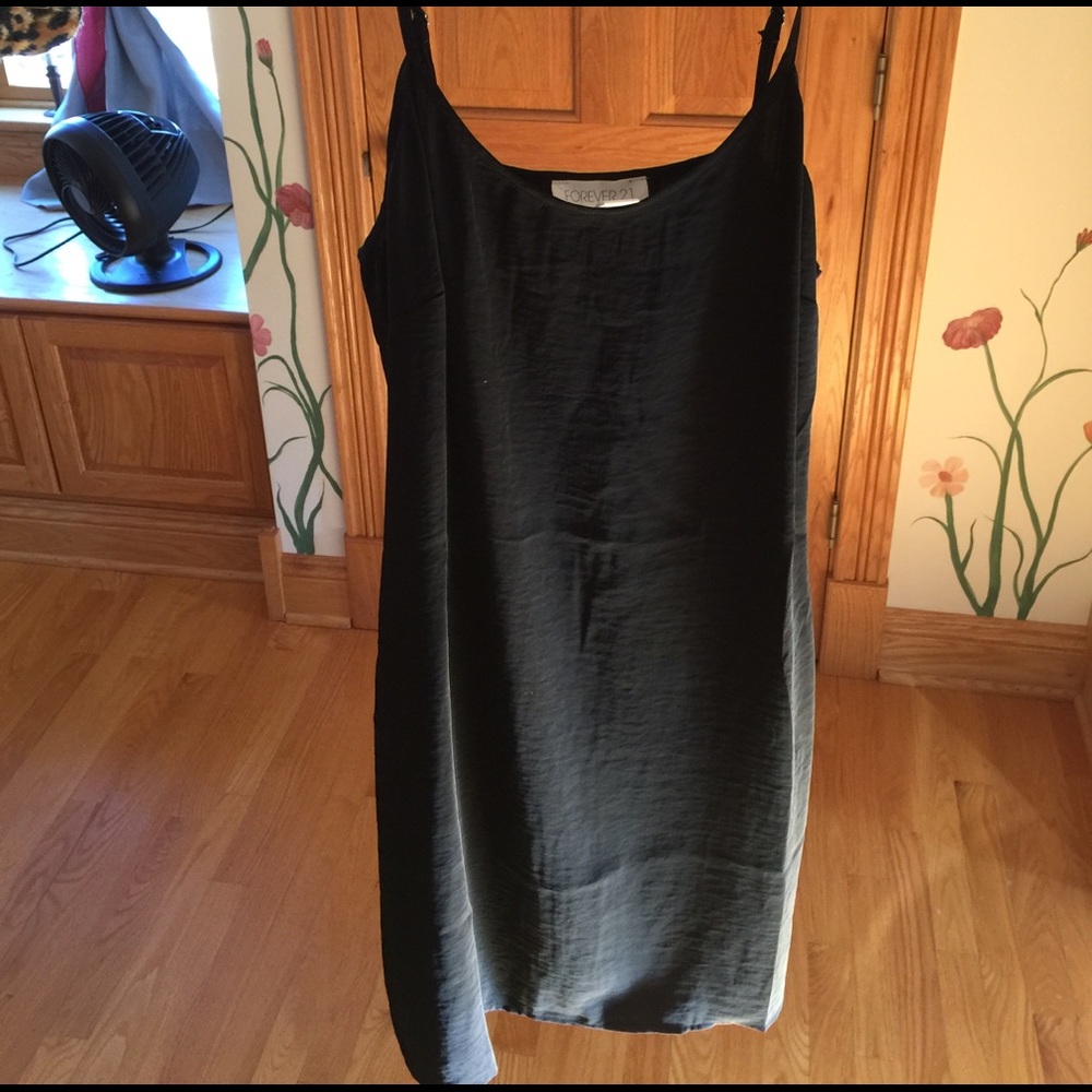 BLACK SEXY SLIP DRESS