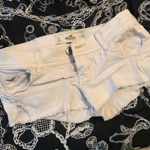Hollister White Jean Shorts