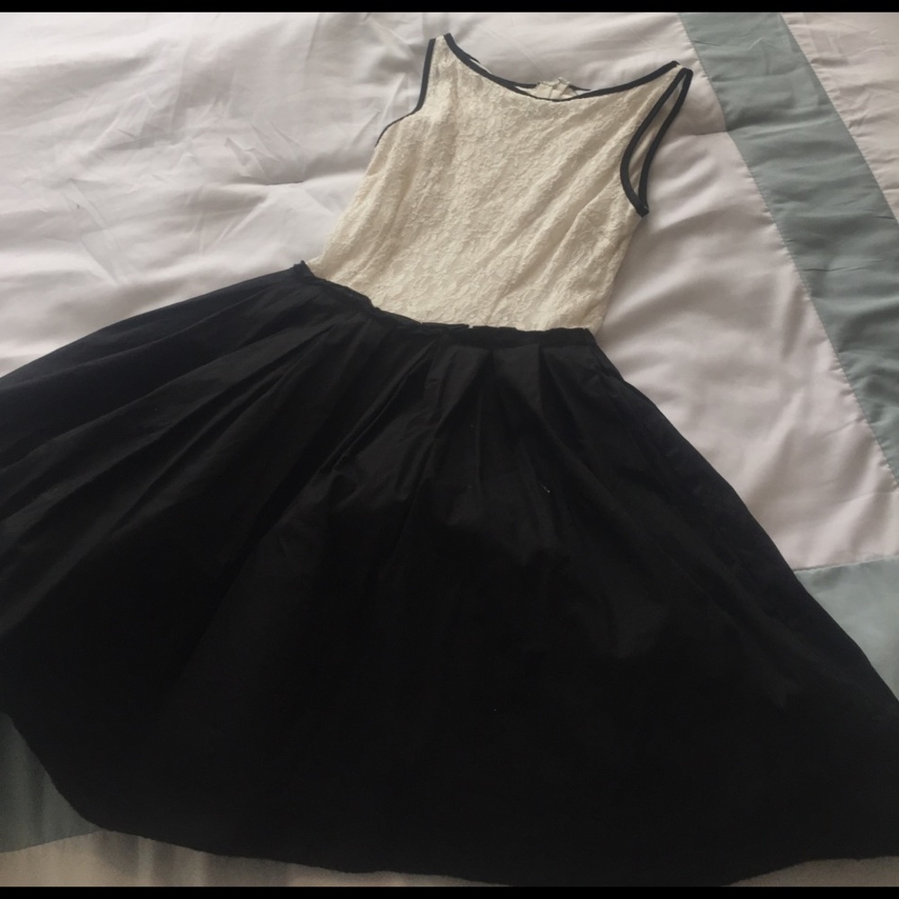 Black and White Lace Dress