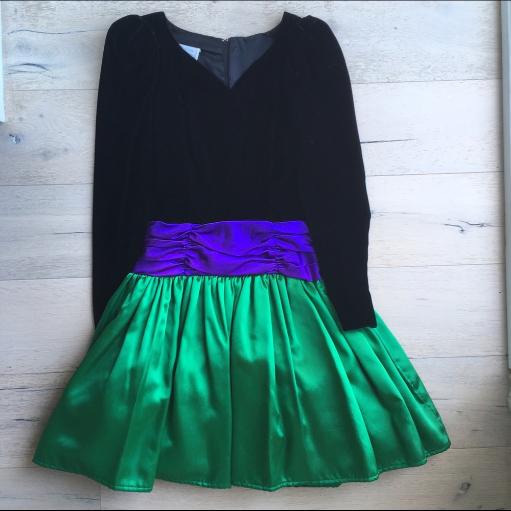 Gunne Sax by Jessica McClintock Velvet/Satin Dress