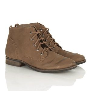 Sam Edelman Mare Brown Lace Up Ankle Booties