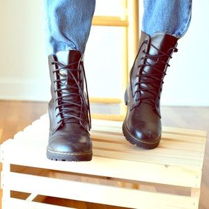 Black Combat Boots Doc Marten inspired