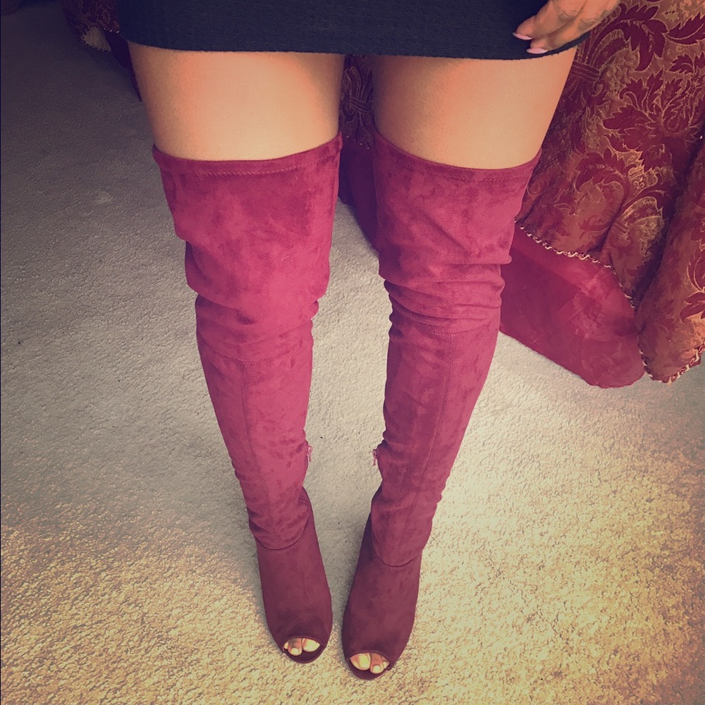 Prep toe over the knee boots