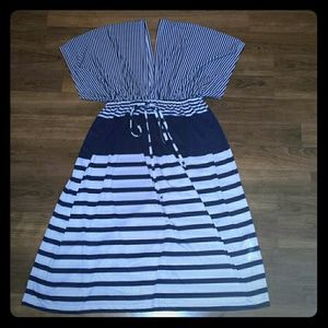 Navy blue & white dress