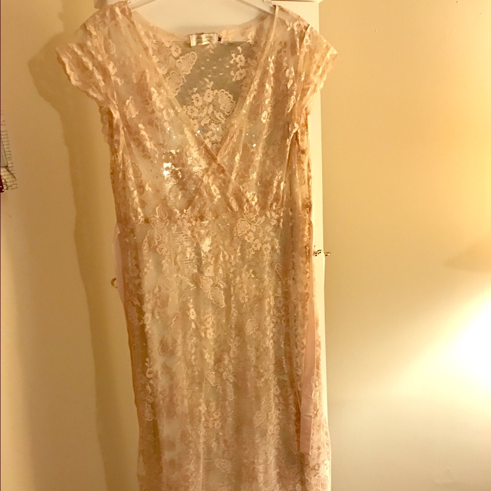 Vintage lace dress overlay