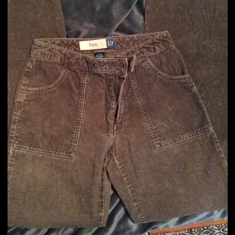 Olive green corduroy