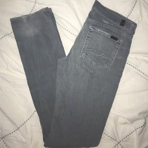 7 for all mankind grey  jeans
