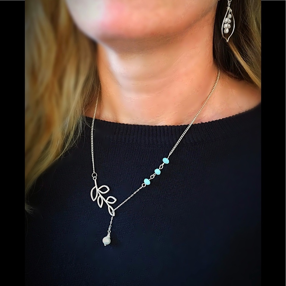 ✨Artisan pearl necklace set with 2 pair earrings