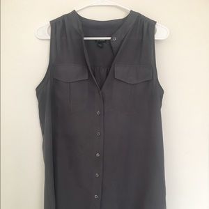 J.Crew Grey Button blouse