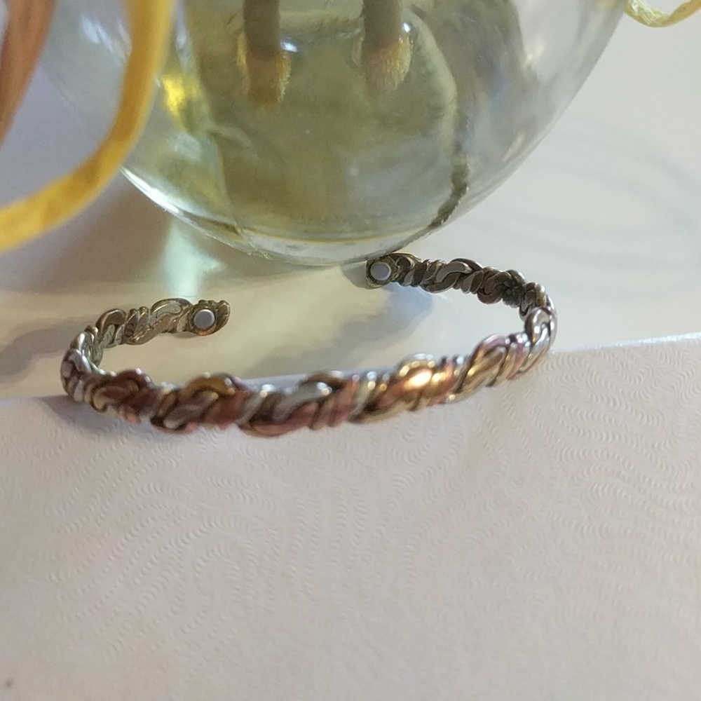 Copper and silver bracelet