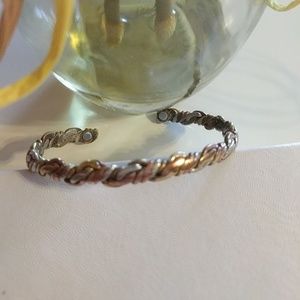 Copper and silver bracelet
