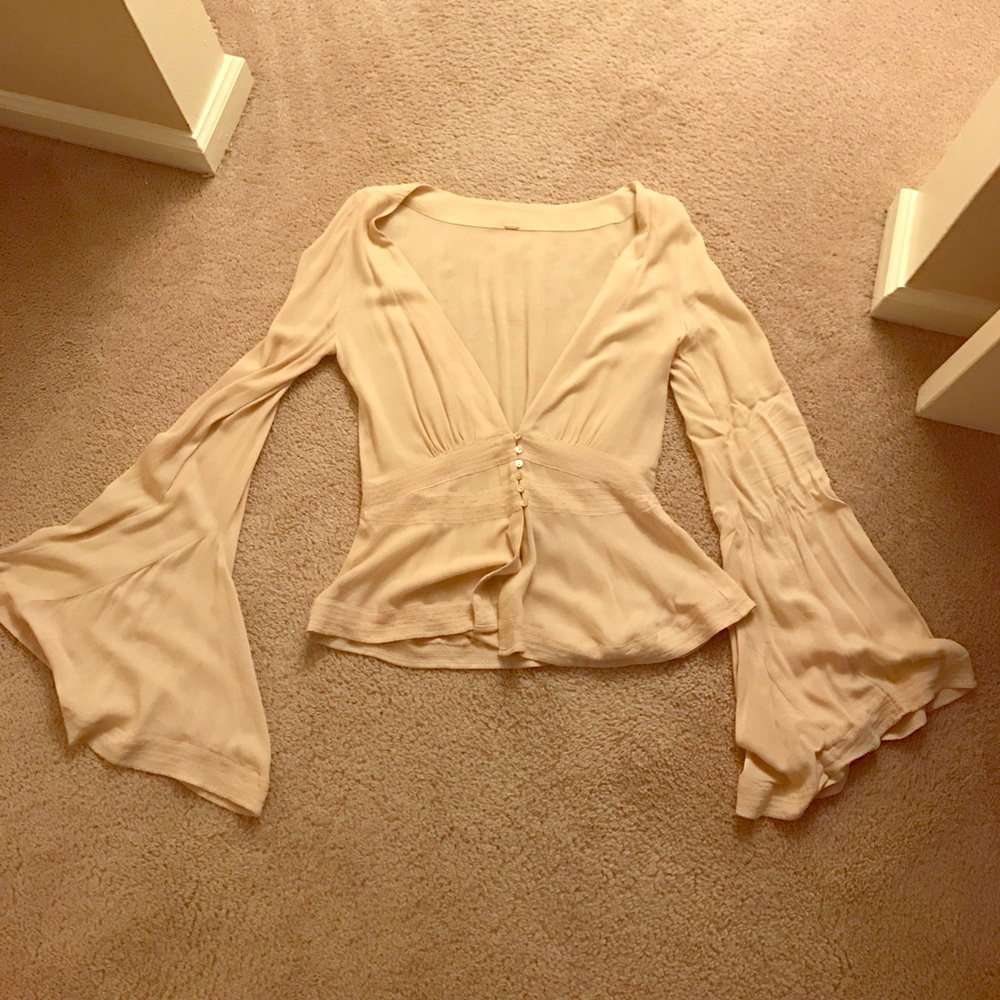 Free People Bell Sleeve Top