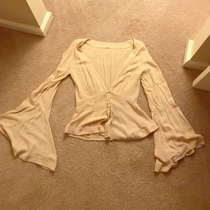 Free People Bell Sleeve Top