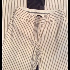 Cream stripped dress pants