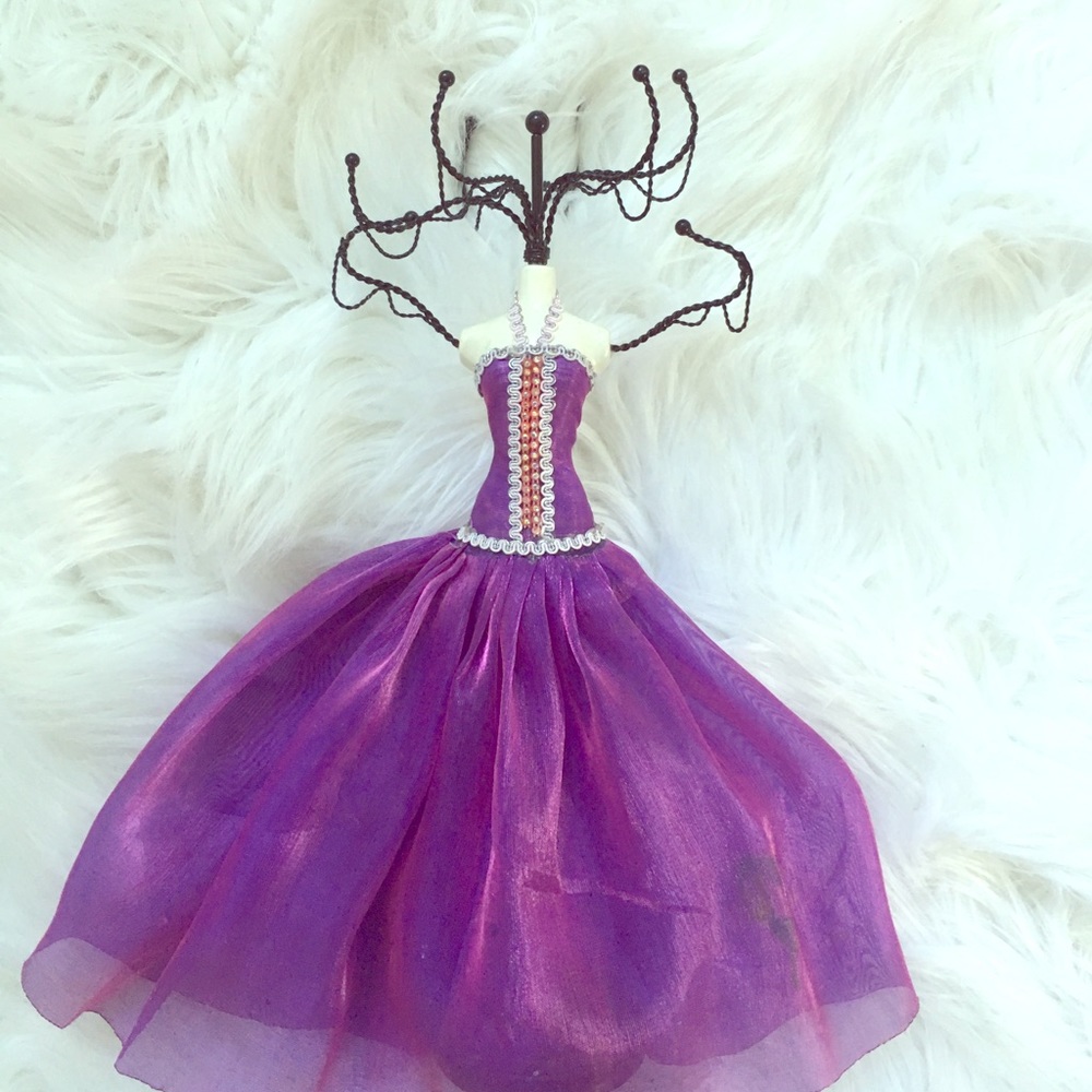 Purple dress jewelry holder