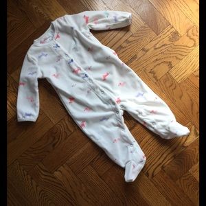 Carter's zip-up fleece footie pajamas