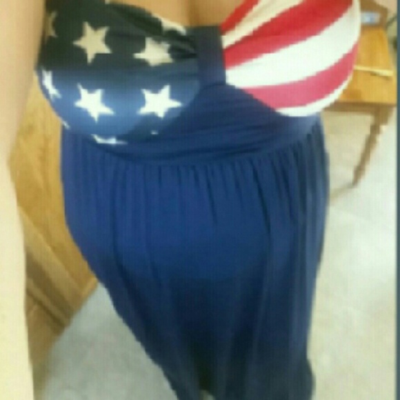 HOST PICK BRAND NEW AMERICAN FLAG BOHO MAXI DRESS - Picture 5 of 5